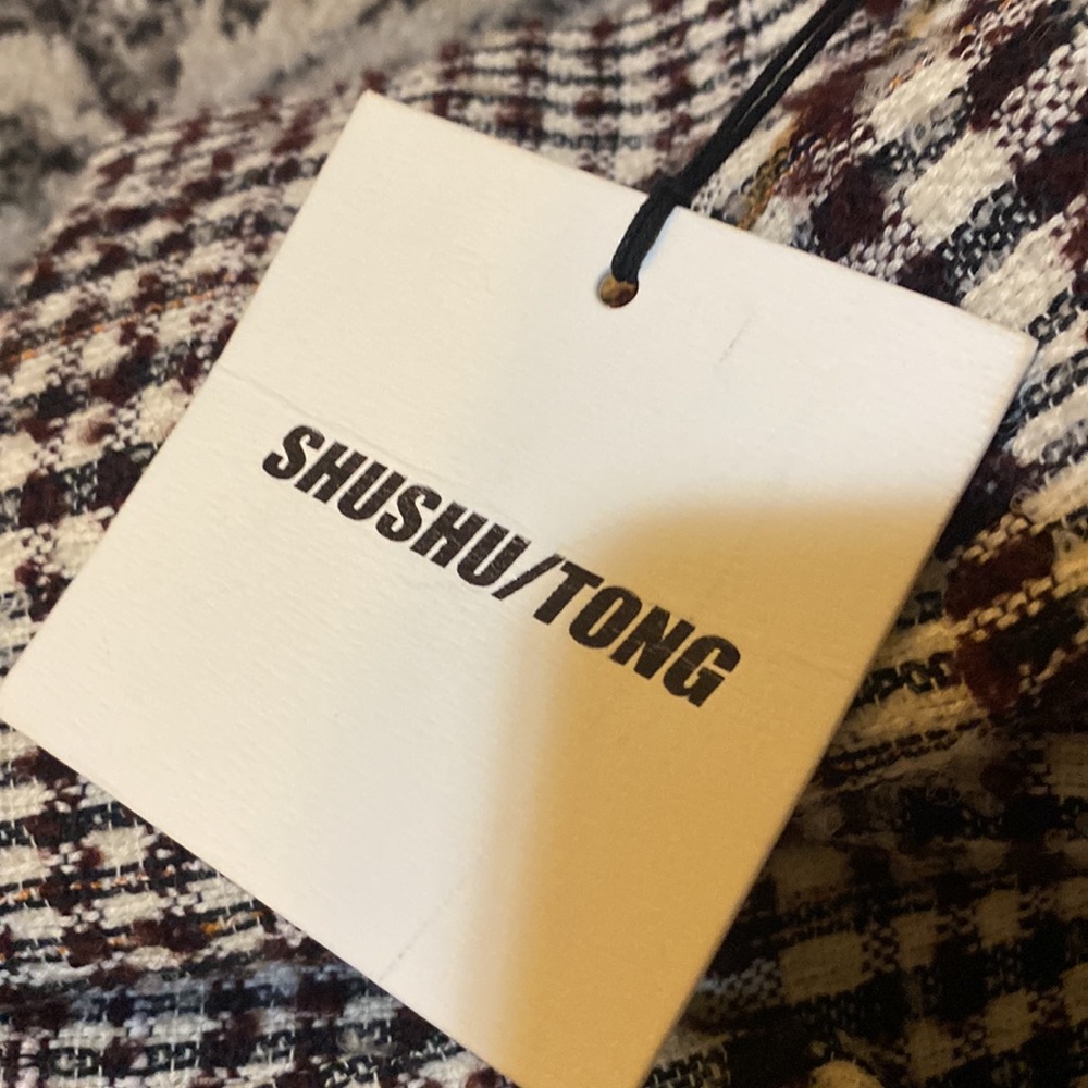 SHUSHU/TONG Brown Check Minidress size US 6 - Picture 5 of 7